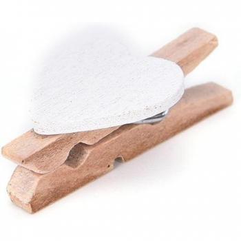 Holz-Herz‑Clipset (20 Stück) – Hochzeit & Zimmerdeko