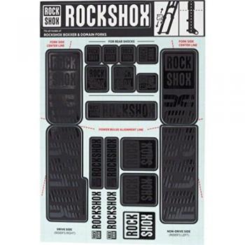 Rockshox Boxxer/Domain Dual Gabel Sticker Set 35 mm Schwarz