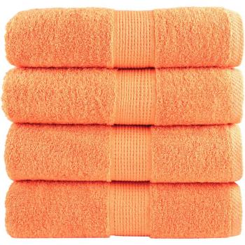 Serviettes d'Invité de Qualité Supérieure SOLUND 4 pcs orange – VidaXL