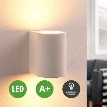 Applique a LED Jannes con dimmer (Rotonda), in gesso