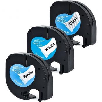 3pcs 91201 91331 12267 label tape for Dymo LetraTag 12mm