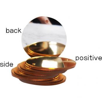 JMS513 Double Color Gold and Silver Acrylic Mirror Christmas Decoration Sticker
