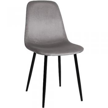 Silla Napier Terciopelo Gris