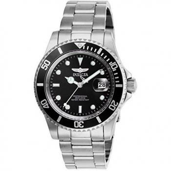 Montre Invicta Pro Diver Homme Quartz 40 mm Bracelet Acier Inoxydable Argent/Noir