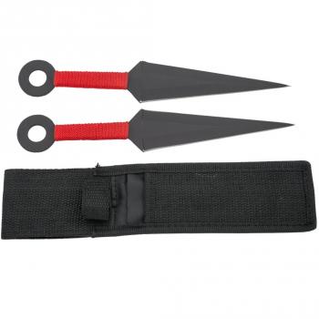 Set de cuchillos lanzadores Third 10465 de 2 piezas de 23.4 cm en acero inoxidable con funda de nylon
