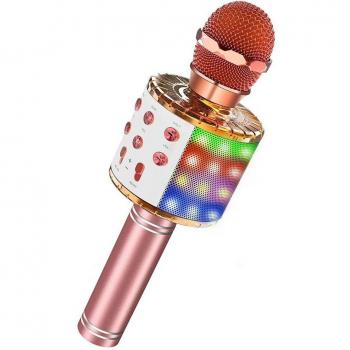Wireless Bluetooth Karaoke Microphone with LED Lighting