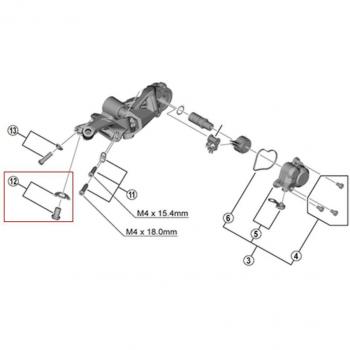 Plaque de fixation de câble Shimano RD-M8100 - Noir