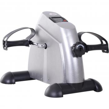 HOMCOM Mini Bike Heimtrainer mit LCD-Display Gusseisen Silber