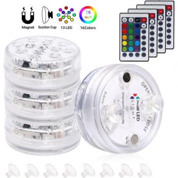 Dimmable Colorful Underwater LED Light with Suction Cup