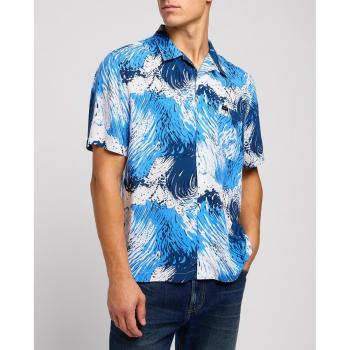 Camisa Resort Lee Ajustada Azul para Hombre