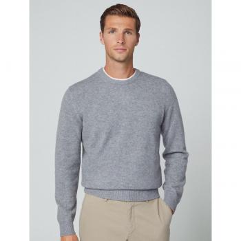 Jersey de punto Lambswool Crew gris Hackett