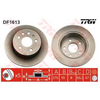 TRW disco de freno DF1613