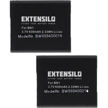 Batteries Li‑ion 630 mAh 3,7 V – EXTENSILO pour Sony Cybershot