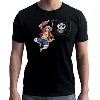 One Piece Luffy 1000 Logs T-Shirt Schwarz L