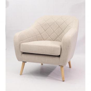 Romimex Poltrona Beige 80×87×80 cm