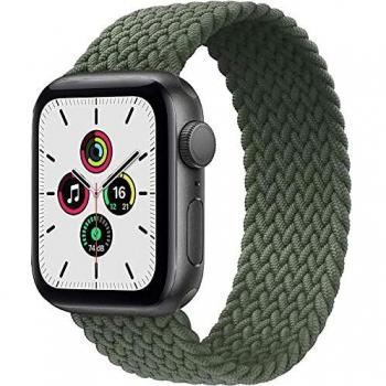 INTPIHP Geflochtenes Solo Loop Armband für Apple Watch 38mm 40mm 42mm 44mm, Elastisches Nylon Sport Ersatzband