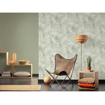 Papier Peint Jungle Hygge 10.05 m x 0.53 m Vert Crème