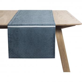 Chemin de Table Bleu Armoiries – 50 × 150 cm