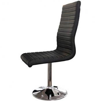 Esszimmerstuhl schwarz Kunstleder-Optik 4er Set 399484