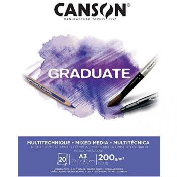 CANSON Graduate Mixed Media Block, weiß, DIN A3
