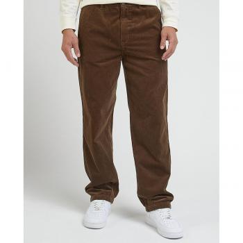 Pantalón de pana Lee corte relaxed color trufa para hombre