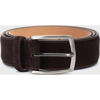 Cinturón de serraje marrón oscuro para hombre Martinelli