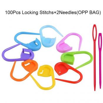 100 Pcs Plastic Locking Stitch Markers Set for Knitting