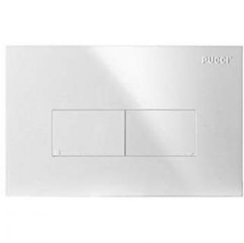 PUCCI - Placca Per Cassetta Incasso Pucci Eco 2 Pulsanti Linea Mod 2014 Nera Lucida