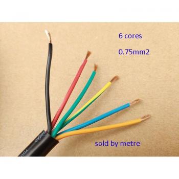 CVP Black Trailer Electric Cable 5/6/7 Core 0.75mm²