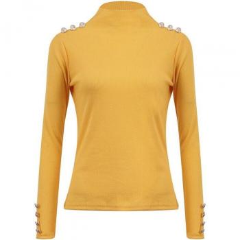 JAYCOSIN Frauen‑Side‑Drive‑Langarm‑Taschen‑Solid‑Crew‑Neck‑Stretch‑to‑Side‑Dress 2025