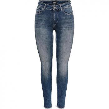 Only Jeans Blush Life Mid Waist Skinny Ankle Special Blue Grey Denim XS
