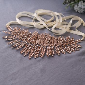 TRiXY SH238-P Crystal Accented Bridal Belt