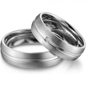 Partnerring „MARRYA“ – Titan, 58, silber für Männer & Frauen
