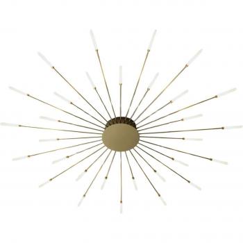 Plafonnier contemporain en métal doré 128 cm