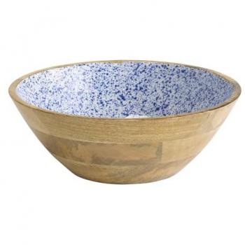 APS MANGO Schüssel, blau-weiß, H:10,5cm L:30cm Ø:30cm