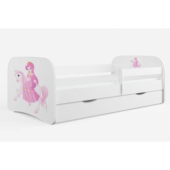 Lit Enfant Cheval Princesse Drimy 70x140 avec Sommiers