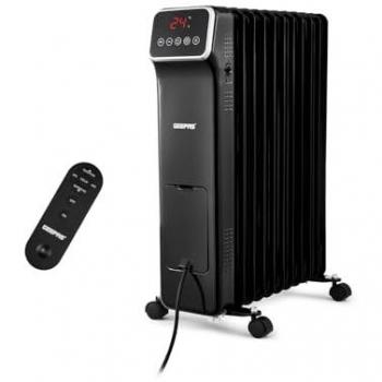 11-Fin Black Digital Oil-Filled Radiator Heater