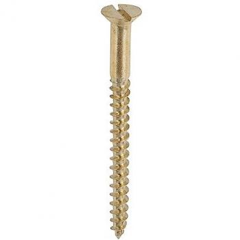 Timco 00082CBS Brass Timber Screws - Countersunk 8 x 2
