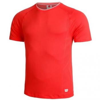Wilson Players Seamless Crew T‑shirt Hommes – Rouge