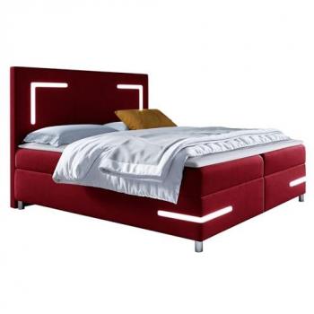 Letto Continentale Doppio Baltimore 173 Fresh 8 200x200 Arazzo con Reti a Doghe, 200x212x120 cm, LED