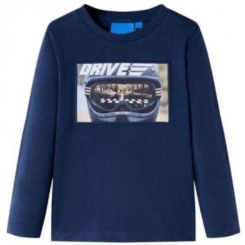 Navy Melange Kids' Long Sleeve T-Shirt 92