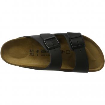 Birkenstock Arizona Bs Natural Leather Unisex Slides Sandals - Colour: Black