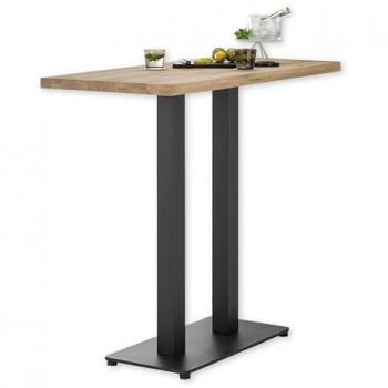 Hochtisch Jay Eiche, Industrial Style, 120x104x60 cm