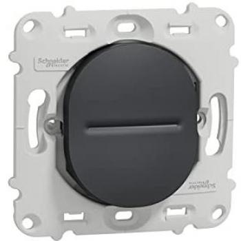 Bouton poussoir à fermeture Ovalis Schneider finition anthracite