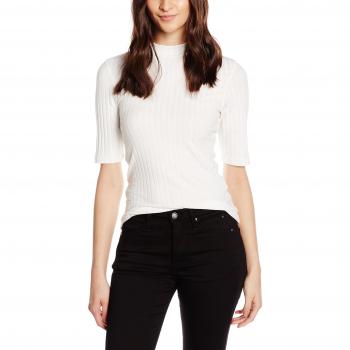 PIECES PCAMY 2/4 TURTLENECK TOP NOOS, Camiseta Mujer, Blanco