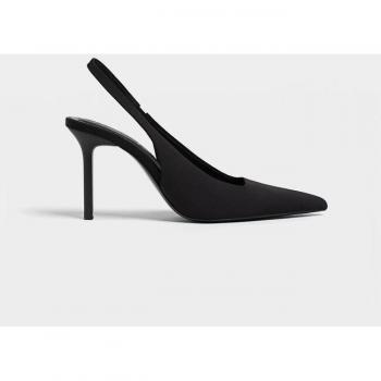Stradivarius tacco aperto sul tallone nero 41