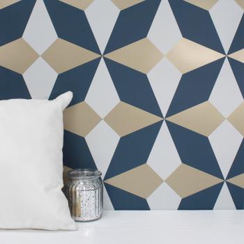 Nova Geo Wallpaper in Navy