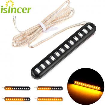 2x Universal Amber LED Motorcycle Turn Signal Indicators