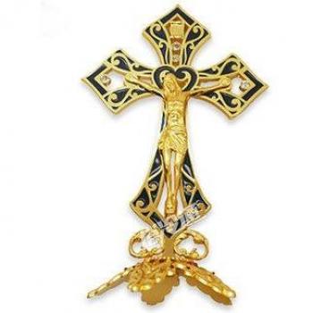 Relicario de Cruz de Oración en Metal