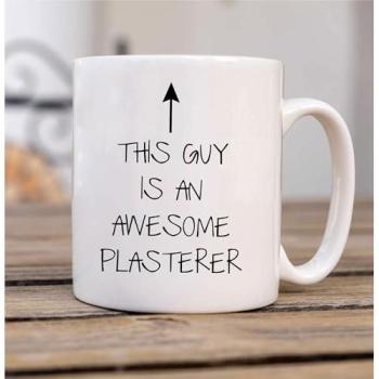 60 Second Makeover: This Guy Is an Awesome Plasterer Mug (Men's, White)
